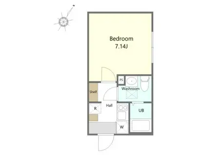 エイグラン小田急相模原III(1K/2階)の間取り写真
