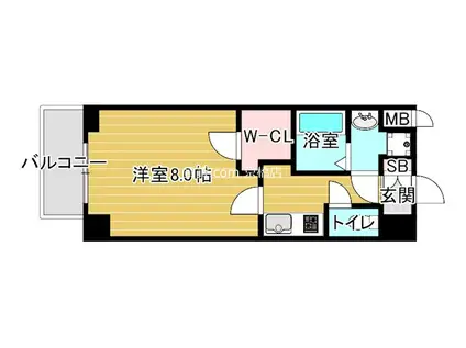SPコート大阪城東旧レジデンス大阪城東アペリオ(1K/8階)の間取り写真