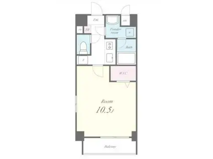 ブルーアース品川(1K/7階)の間取り写真