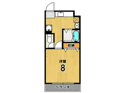 CASA MASS(1K/2階)の間取り写真