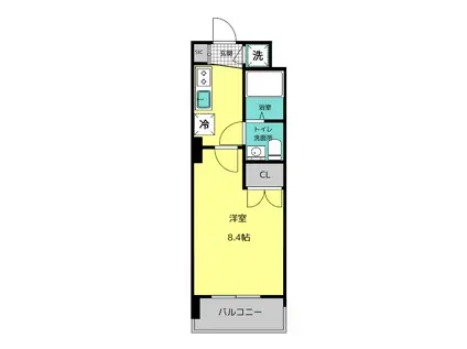 CLUB ORIENT NO.70 HARBOR サウス TOWE(1K/8階)の間取り写真