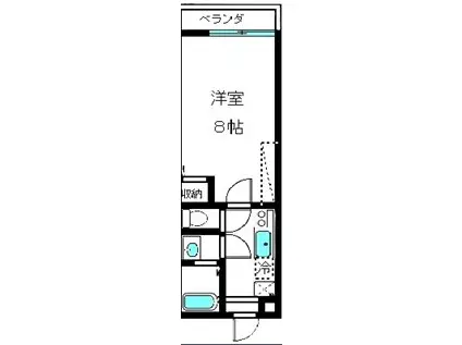 フラッティ烏丸十条(1K/1階)の間取り写真