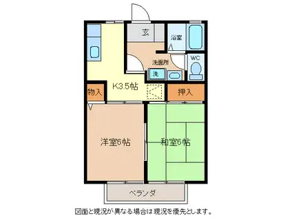 セジュールエクセル(2K/1階)の間取り写真