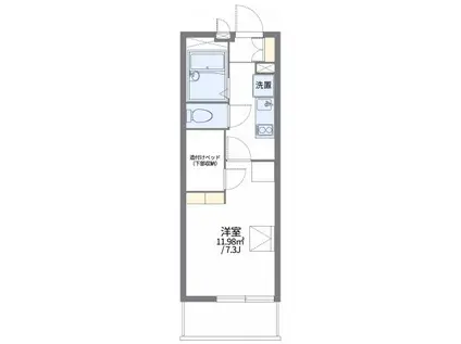 レオパレス新和(1K/2階)の間取り写真