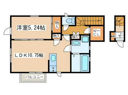 T′S AMBITIOUS ミナミ(1LDK/2階)の間取り写真