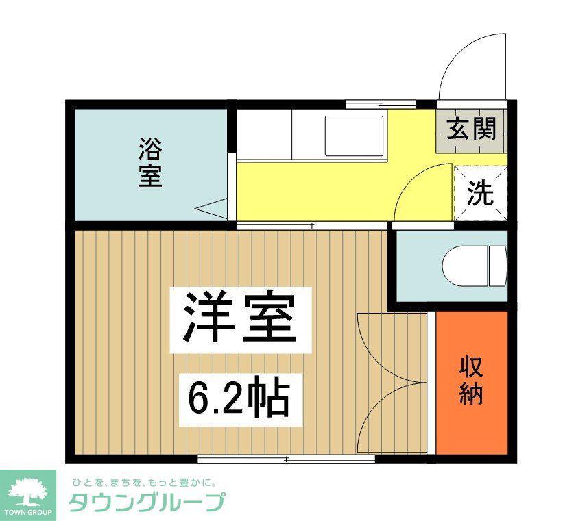 第1グリーンハイツ(1K/1階)の間取り写真