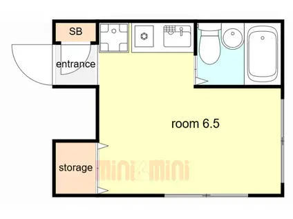 キャンパス2000須磨天神(ワンルーム/1階)の間取り写真