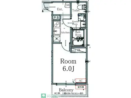 VILLE NOIR(1K/1階)の間取り写真