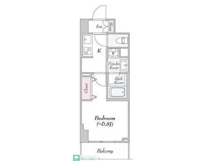 ロイジェント志村坂上(1K/6階)の間取り写真