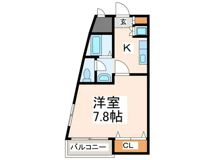 メゾン・ド・ウェルフェア(1K/3階)の間取り写真