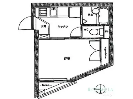 スパシエ鷺宮(1K/3階)の間取り写真