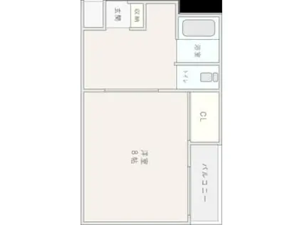 コート千里山西III(1K/2階)の間取り写真