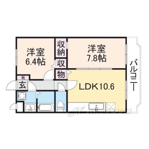 ファーストレジデンス(2LDK/3階)の間取り写真