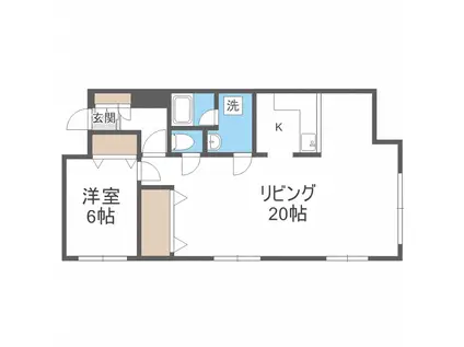 サンライズ5(1LDK/7階)の間取り写真