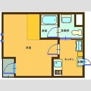NOVEL KUROKAWA(1K/1階)の間取り写真