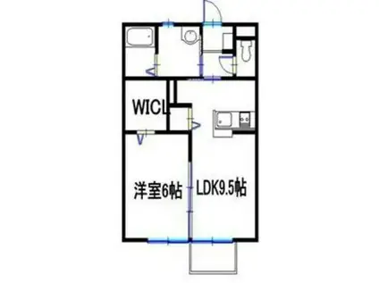 テラス・アルブール(1LDK/1階)の間取り写真