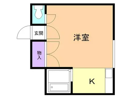 コーポドリームII(1K/2階)の間取り写真