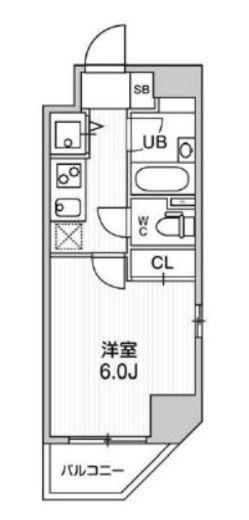 コンシェリア新橋(1K/12階)の間取り写真