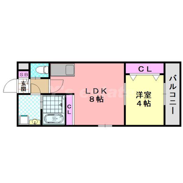 H-MAISON大蓮南I(1LDK/2階)の間取り写真