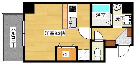 GIFT(ワンルーム/6階)の間取り写真
