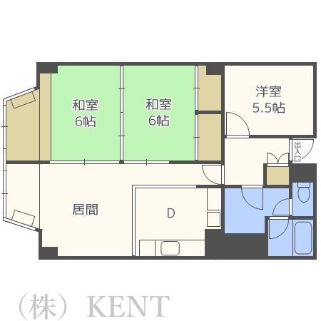 カルチェド札幌(3LDK/4階)の間取り写真