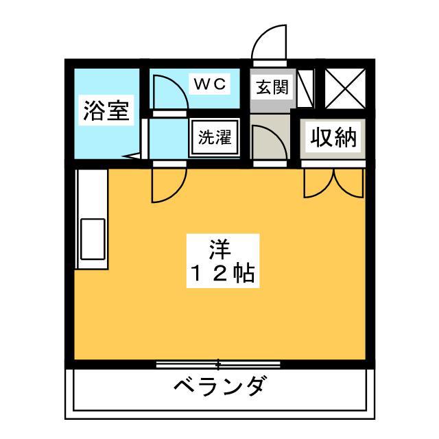 ルミエール馬渕(ワンルーム/1階)の間取り写真