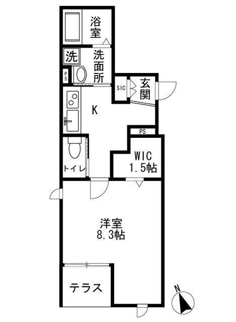 GOOD HOPE(1K/1階)の間取り写真