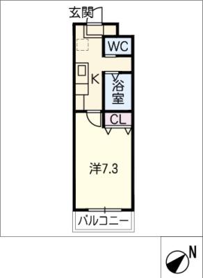 A・CITY志段味(1K/3階)の間取り写真