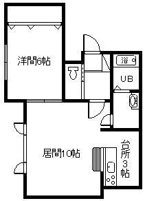 WITHCOURT 1条通1ST(1LDK/1階)の間取り写真