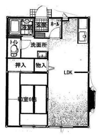 コーポ本郷(1LDK/1階)の間取り写真