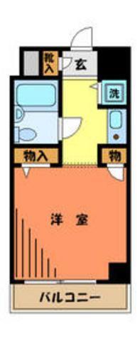 ケイズ八王子(ワンルーム/10階)の間取り写真