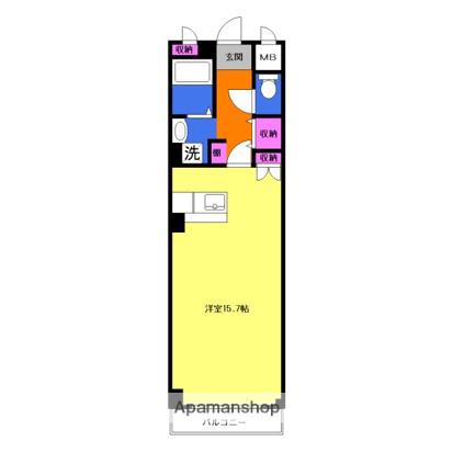 アメニティマンション(1K/1階)の間取り写真