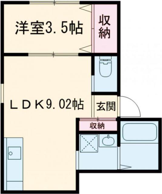 LUMINART明石(1LDK/1階)の間取り写真