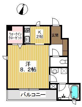 ハイツ ドリーミオ(1K/1階)の間取り写真