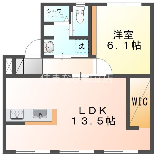 グリーンハイツ野村(1LDK/1階)の間取り写真