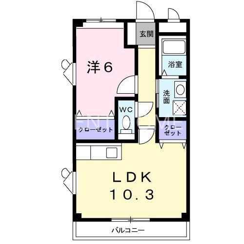 スペイシア友貴(1LDK/1階)の間取り写真