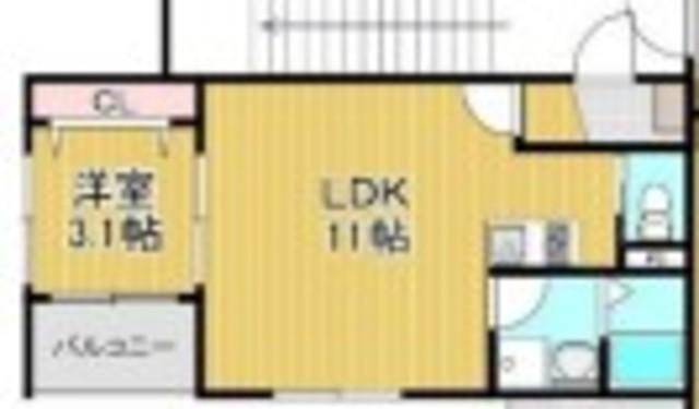 グランアクシス(1LDK/3階)の間取り写真