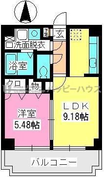 ヴィラ・ヴィンテージ唐原(1LDK/2階)の間取り写真