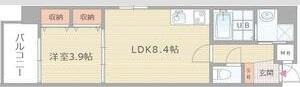 オルフェア上本町VII番館(1LDK/2階)の間取り写真