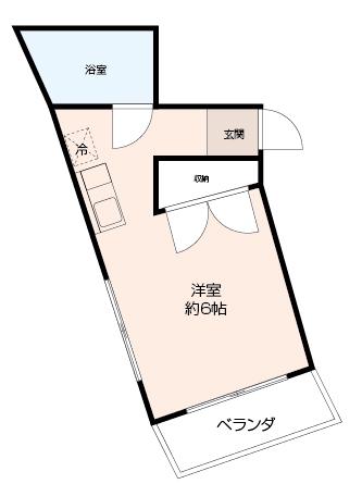 藤TERRACE(ワンルーム/3階)の間取り写真