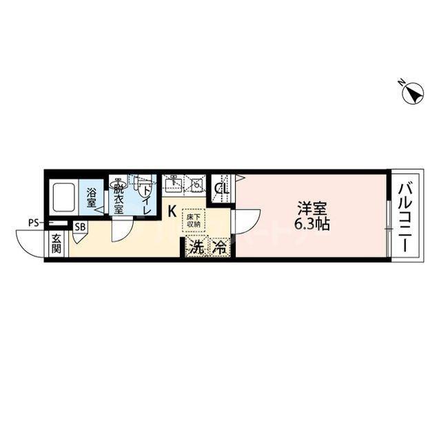 エクセラン上本郷II(1K/1階)の間取り写真