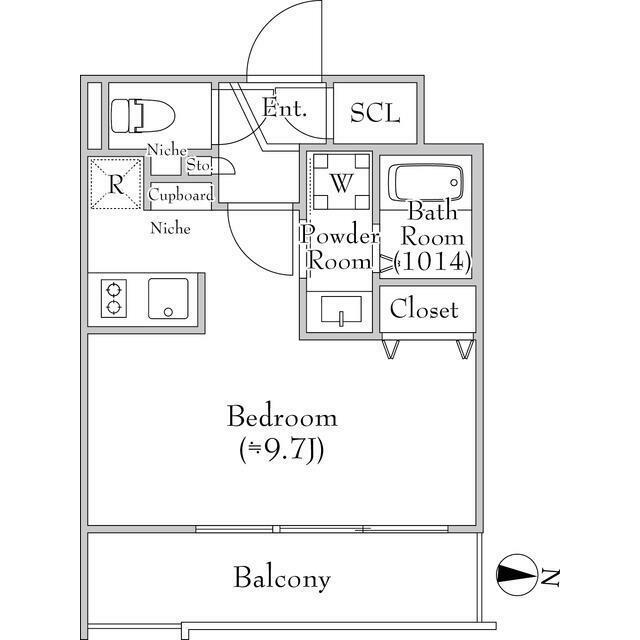 MEJIRORESIDENCE(ワンルーム/4階)の間取り写真