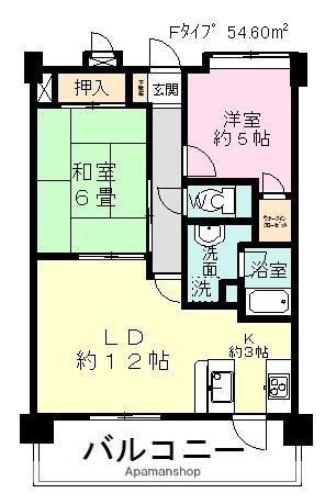ラ・フォレ23(2LDK/6階)の間取り写真