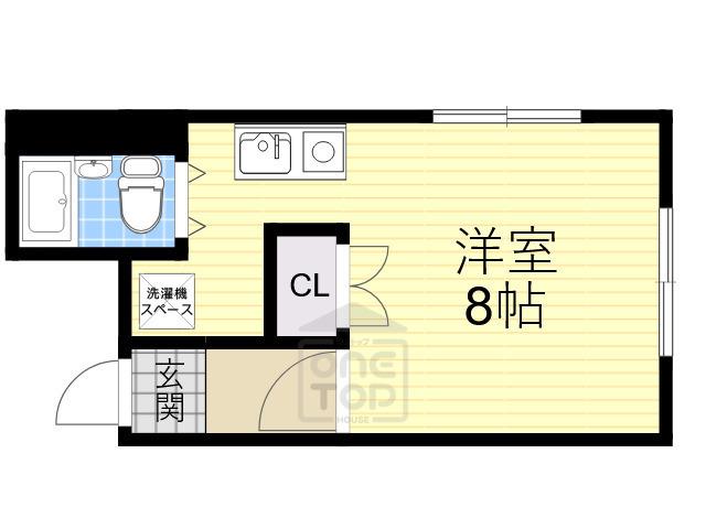 ファルーシュ曽根中里(ワンルーム/4階)の間取り写真