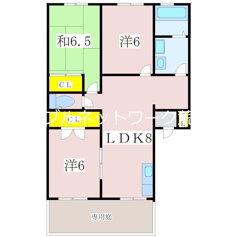 パークヒルレジデンス(3LDK/1階)の間取り写真