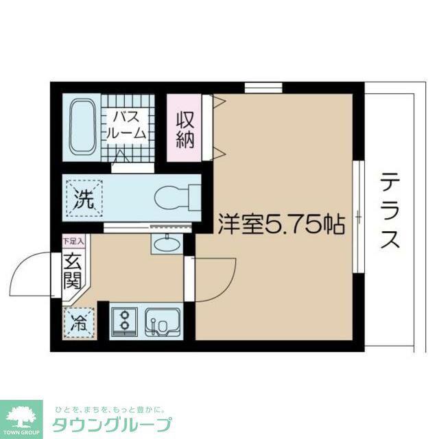 NSGATE二子玉川(1K/2階)の間取り写真