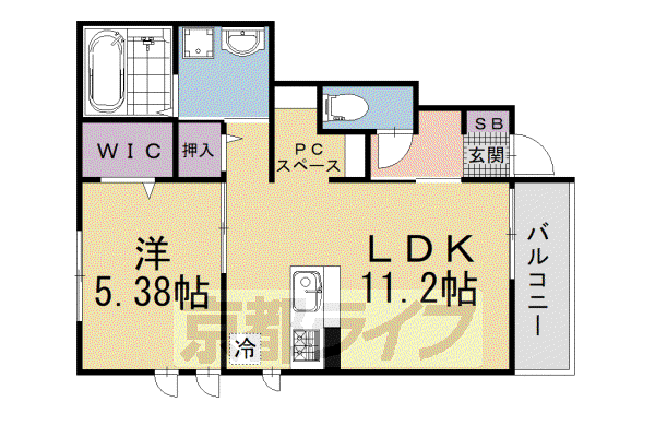 グレイスコーポV(1LDK/1階)の間取り写真