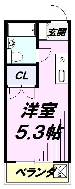 パークアベニュー桜(ワンルーム/1階)の間取り写真