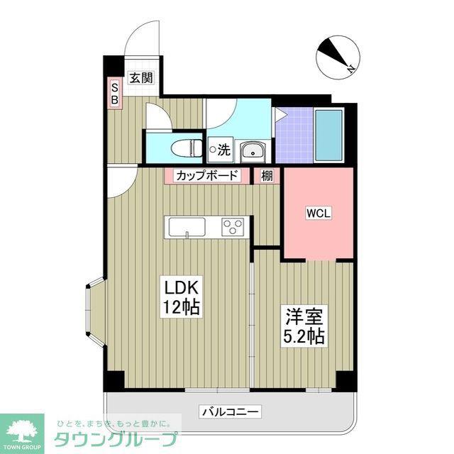 R&Hビル(1LDK/3階)の間取り写真