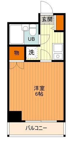 藤和シティコープ八王子並木町(ワンルーム/5階)の間取り写真
